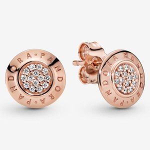 🔔Pandora Sparkling Pandora Logo Stud Earrings